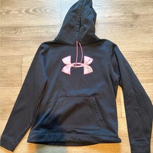 Under Armour Black Hoodie with Pink Accents